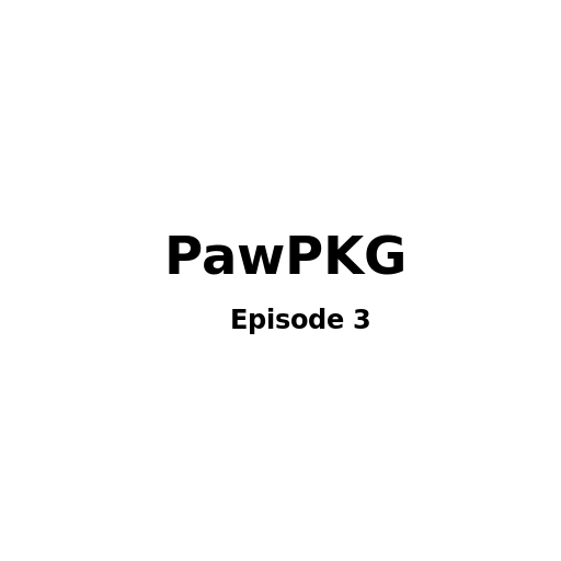 PawPKG Logo with Episode Number 3 - DrawGPT