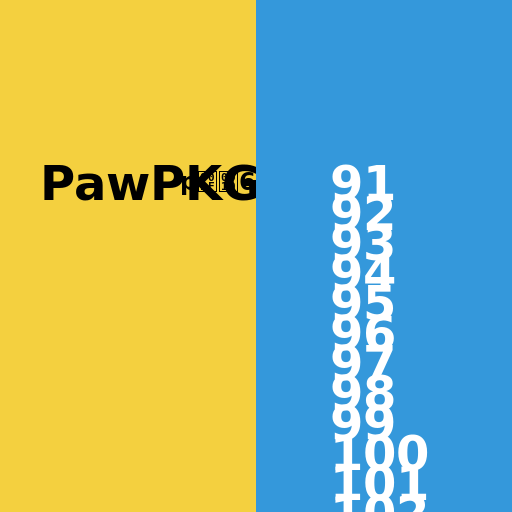 Split Screen with PawPKG Logo and Episode Numbers - DrawGPT