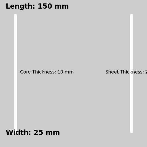 Corrugated Core Sandwich Material - DrawGPT