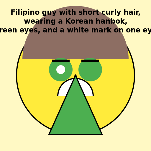 Filipino guy with short curly hair, wearing a Korean hanbok, - DrawGPT