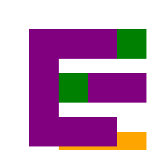 Slipped Toe Orange Lowercase E, Patched Up Green Lowercase F, Purple Lowercase G Out of Breath - DrawGPT