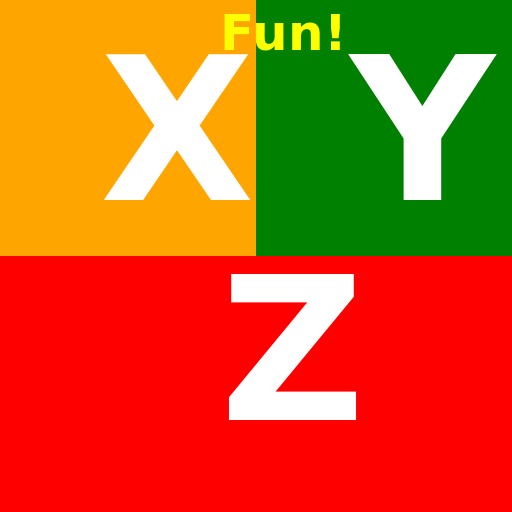 Orange X, Green Y and Red Z Have Fun - DrawGPT
