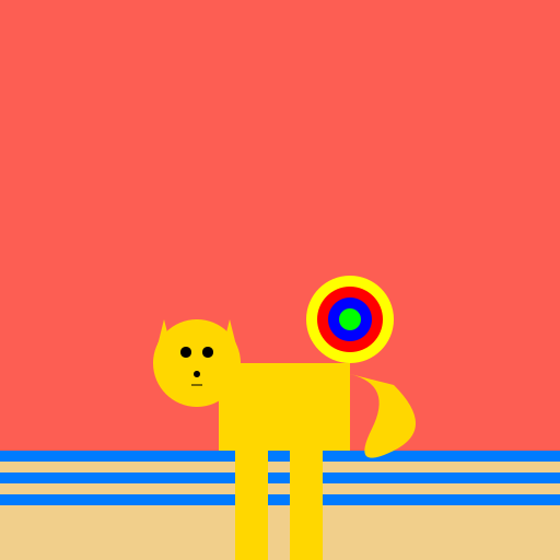 Corgi at Sunset Beach - DrawGPT