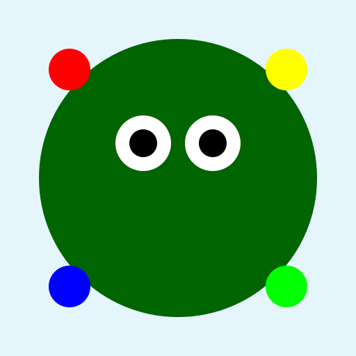 Mayan Frog Destroying Coloured Balls - DrawGPT