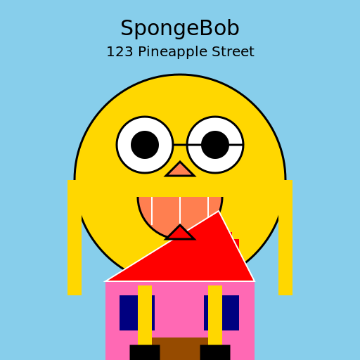 SpongeBob with a House - DrawGPT