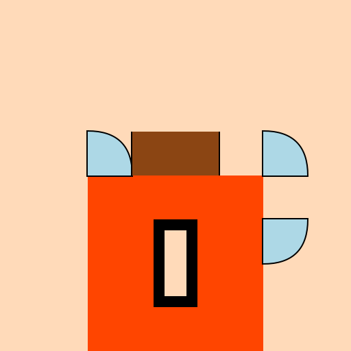 A Two-Story House with Arch Windows and a Balcony - DrawGPT