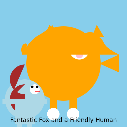 Fantastic Fox and a Friendly Human - DrawGPT