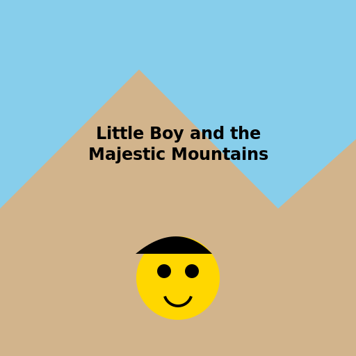 Little Boy and the Majestic Mountains - DrawGPT