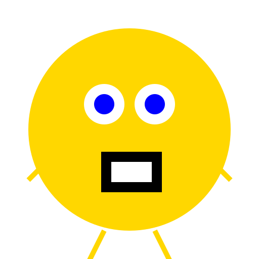 Burger with Big Animated Blue Eyes and Thin Arms and Legs Playing Video Games - DrawGPT