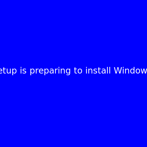 Setup is preparing to install Windows. - DrawGPT