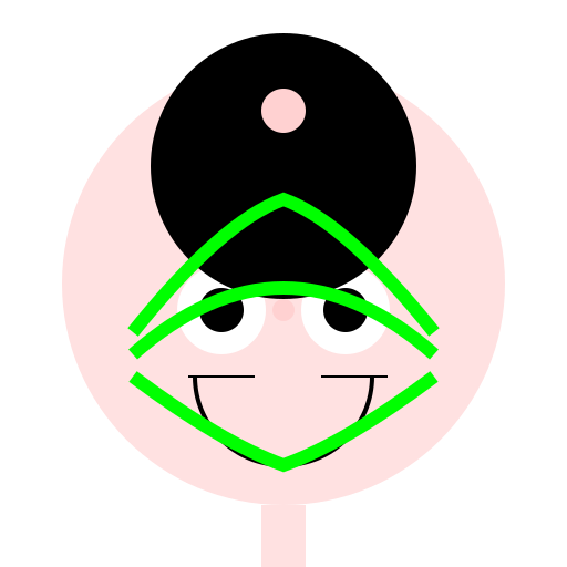 Black-Green Hair - DrawGPT