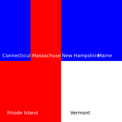 US States in New England and their Names - DrawGPT