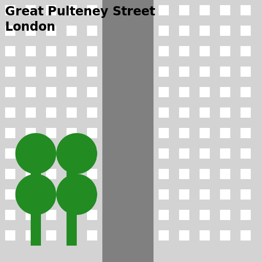 Great Pulteney Street London Map - DrawGPT