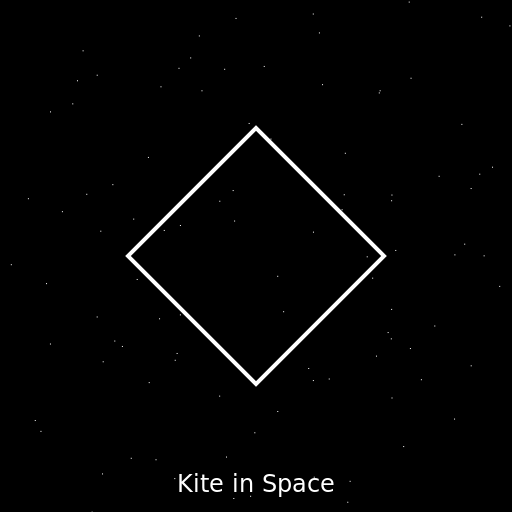 A KITE IN SPACE ABSTRACT - DrawGPT