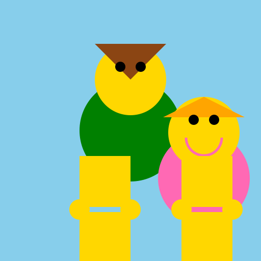 Scout and High School Girl Hug - DrawGPT