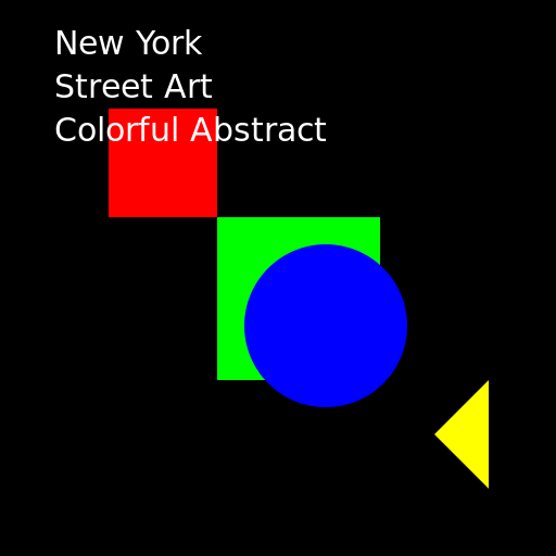 New York Street Art Colorful Abstract - DrawGPT