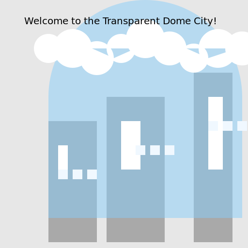 Transparent Dome on a Part of a City - DrawGPT
