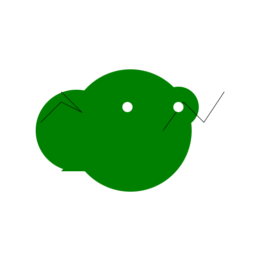 Cute Green Running Deer - DrawGPT