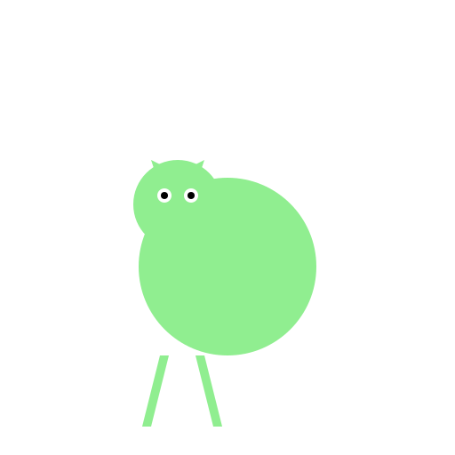 Cute Green Running Bambi - DrawGPT