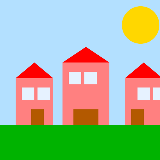 A Colorful Neighborhood - DrawGPT