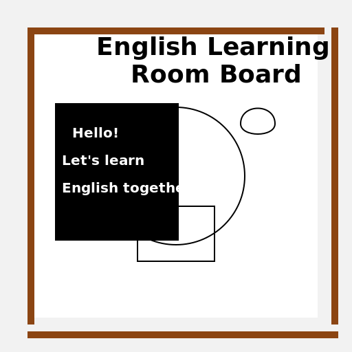 English Learning Room Board Design - DrawGPT