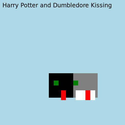 Harry Potter and Dumbledore Kissing - DrawGPT