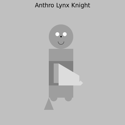 Anthro Lynx Knight - DrawGPT