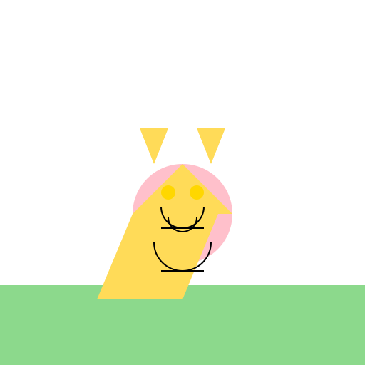 Girl with Wolf Ears and Tail - DrawGPT