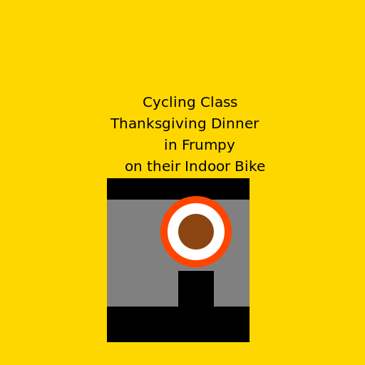 Thanksgiving Dinner in Frumpy Cycling Class - DrawGPT
