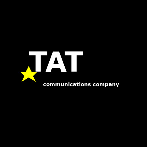 Big TAT text with small yellow star on the first letter T - DrawGPT