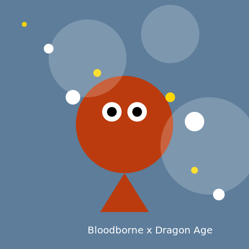 Protagonist from Bloodborne walking within the Fade from Dragon Age Inquisition - DrawGPT