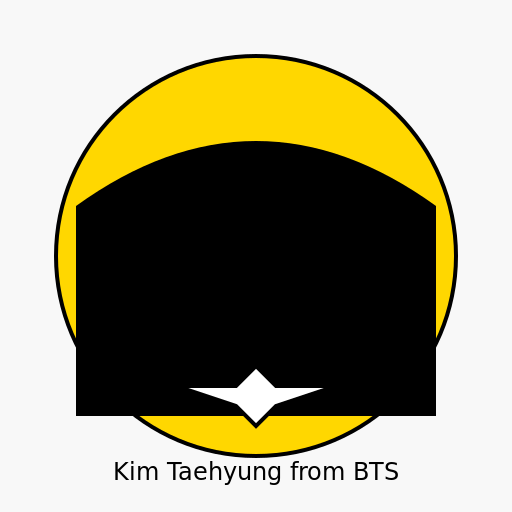 Portrait of Kim Taehyung from BTS - DrawGPT