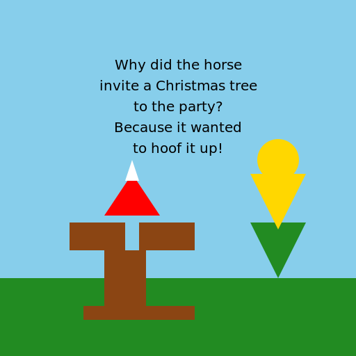 Funny Christmas Horse Comic - DrawGPT