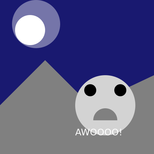 Wolf in the Moonlight - DrawGPT