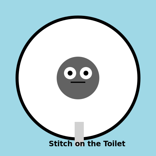 Stitch on the Toilet - DrawGPT