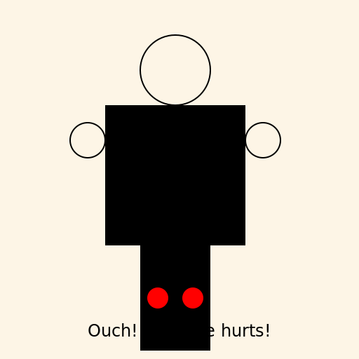 A man with knee pain - DrawGPT