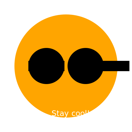 Orange Circle with Sunglasses - DrawGPT