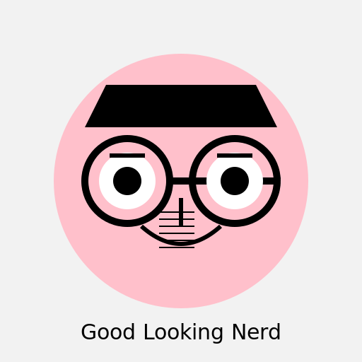 Good Looking Nerd Mug Shot - DrawGPT