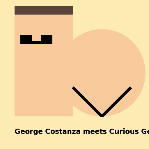 George Costanza meeting Curious George - DrawGPT