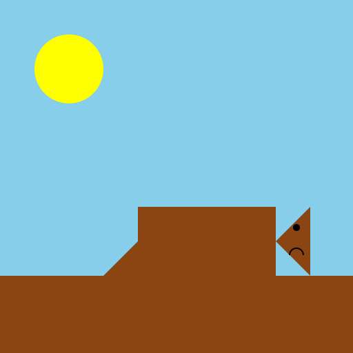 A horse sitting on a farm - DrawGPT