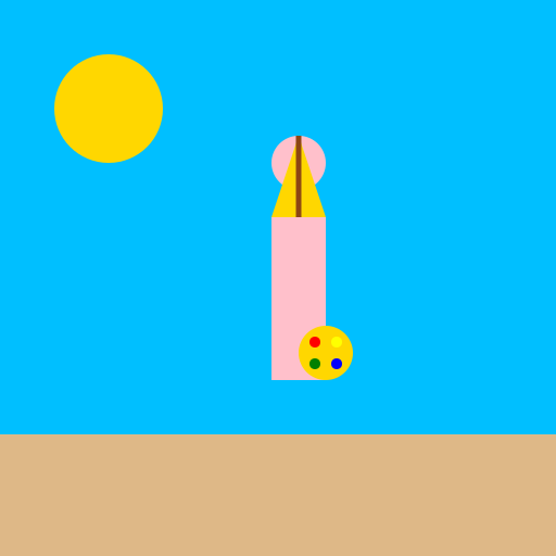 Girl at the Beach - DrawGPT