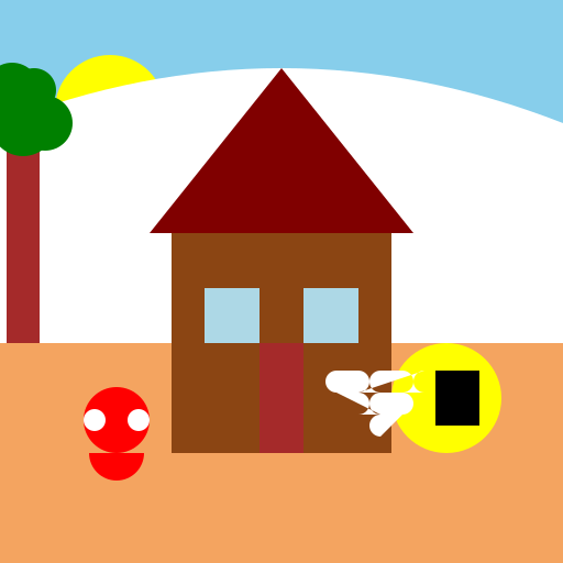 Beach with a House in the Middle - DrawGPT