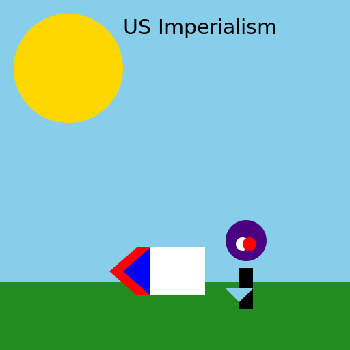 US Imperialism Cartoon - DrawGPT
