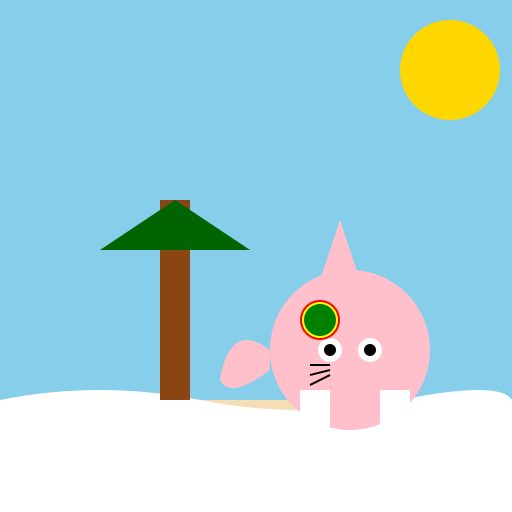 A happy cat on a beach - DrawGPT