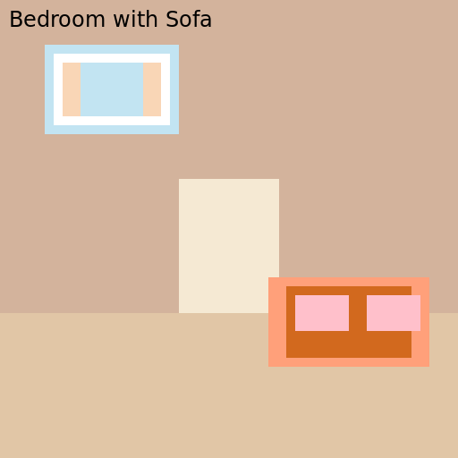 Bedroom with Sofa - DrawGPT