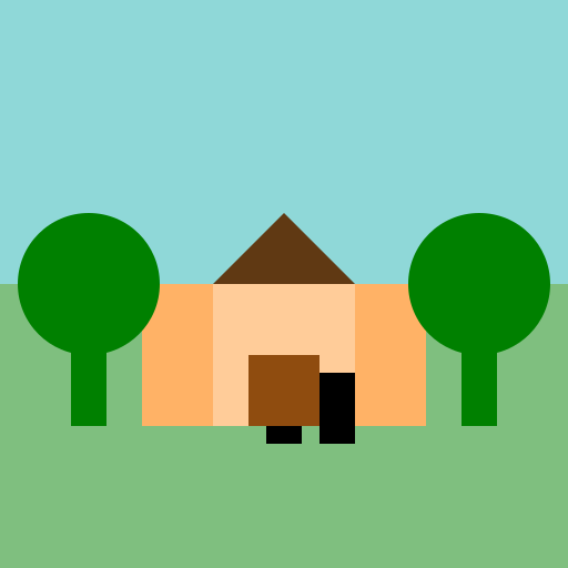 Two Men Living on a Small Farm, Admiring the Landscape - DrawGPT