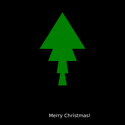 Digital Border with Christmas Tree in Black Color - DrawGPT