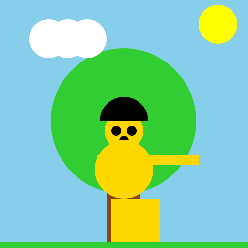 A Boy Sitting Under a Tree - DrawGPT