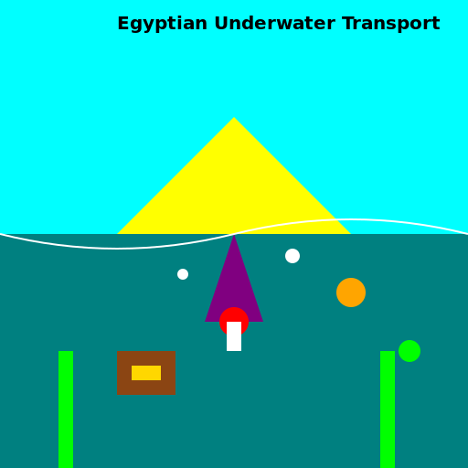 Egyptian Underwater Transport - DrawGPT