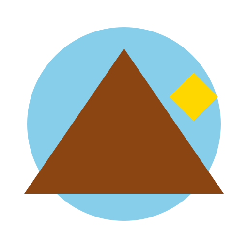 Eagle flying over a double mountain within a circle - DrawGPT